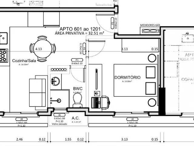 Imagem 6: PASS CONNECT RESIDENCE - APARTAMENTO 01 DORMITÓRIO - ALTO PADRÃO - NA RUA BRUSQUE