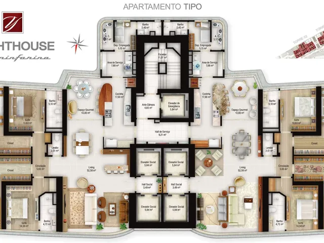 Imagem 2: Yachthouse Apartamento com 7 dormitórios