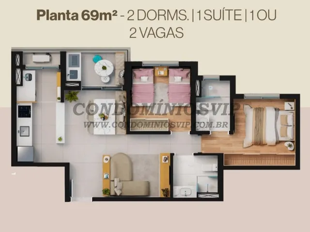 Imagem 5: Apartamento à venda em Sorocaba-SP, Além Ponte: 1 quarto, 1 suíte,...