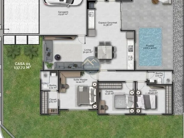 Imagem 11: Casa com piscina à venda em Tijucas/SC