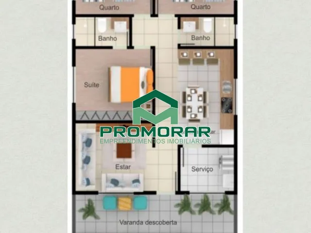 Imagem 6: Casa Geminada Linear e Independente com 2 quartos à venda no bairro Novo Recanto