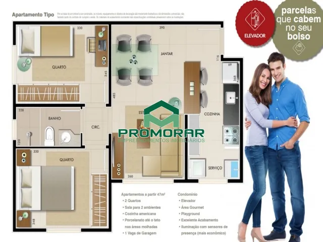 Imagem 3: Apartamento 02 quartos, com elevador, à venda, no São João Batista, Belo Horizonte, MG