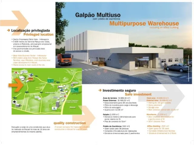 Imagem 1: GALPÃO INDUSTRIAL PARA VENDA E LOCAÇÃO, BELA VISTA, MACAÉ