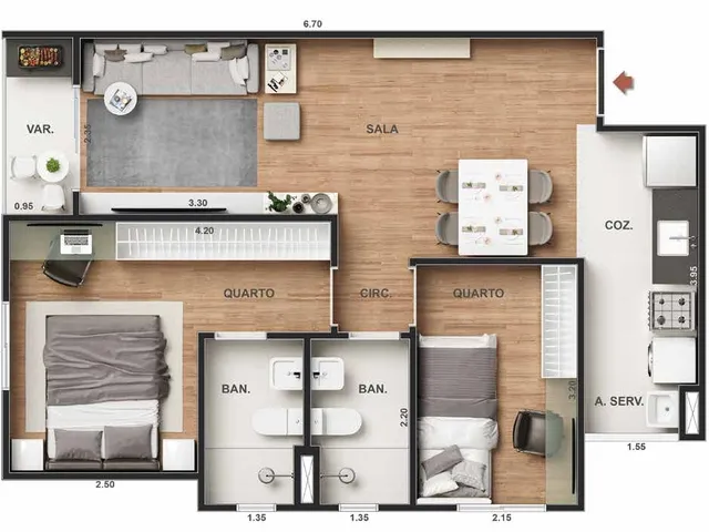 Imagem 11: Vitale Park Apartamento com 2 dormitórios