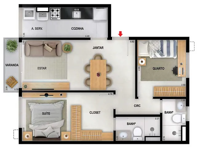 Imagem 7: Mode Freguesia Casa com 2 dormitórios