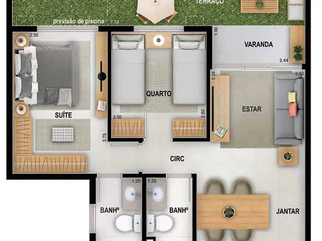 Imagem 13: Mode Freguesia Casa com 2 dormitórios