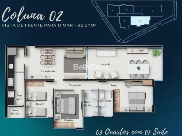Imagem 8: Lançamento na Praia do Morro com 2 e 3 Quartos (1 Ou 2 Suítes) com Área de Lazer