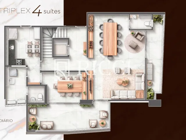 Imagem 3: Magnífica cobertura de luxo à venda em Santoscom 4 quartos, 4 suítes e 348,89m²