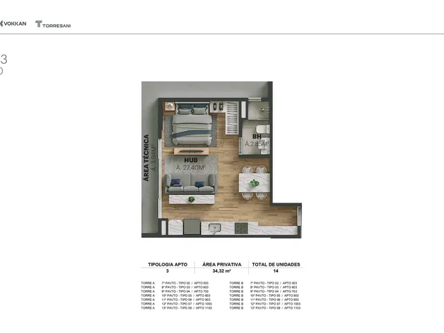 Imagem 5: Edifício Voz Apartamento com 1 dormitório