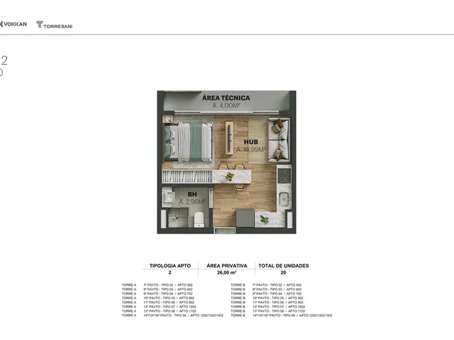 Imagem 3: Edifício Voz Apartamento com 1 dormitório