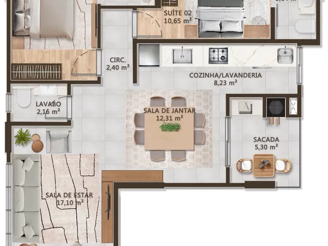 Imagem 3: Downtown Apartamento com 2 dormitórios