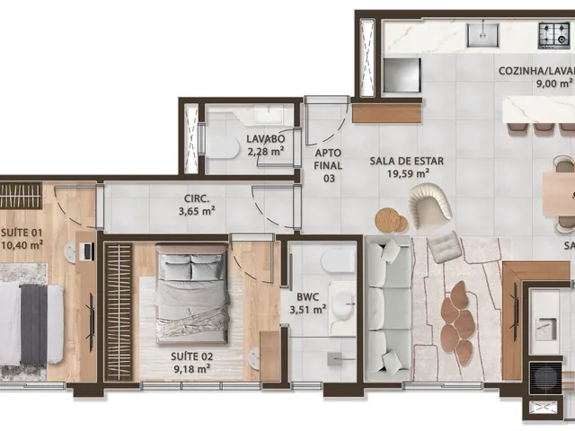 Imagem 4: Downtown Apartamento com 2 dormitórios