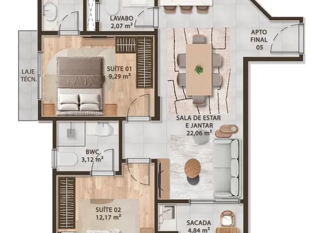 Imagem 2: Downtown Apartamento com 1 dormitório