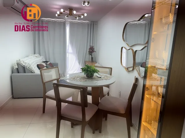 Imagem 2: Alugo apartamento com 65m² mobiliado, varanda panorâmica para mar, 2/4, suíte, 2