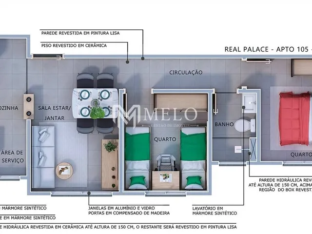 Imagem 6: Conheça o seu novo apartamento em Camaragibe com 2 quartos..