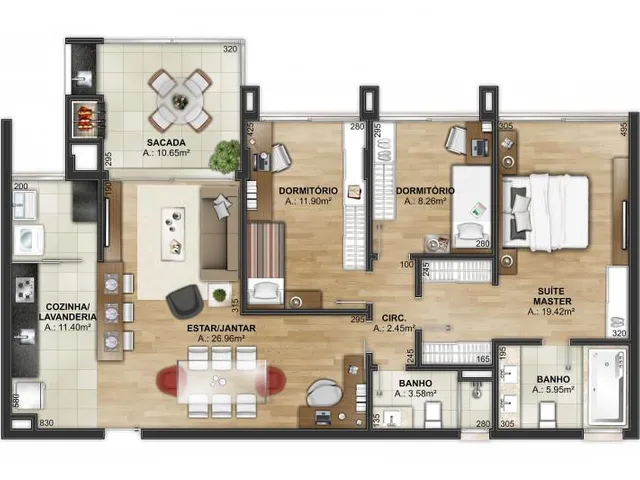 Imagem 2: Apartamento com 3 Dormitorio(s) localizado(a) no bairro Sanvitto em Caxias do Sul / Rio