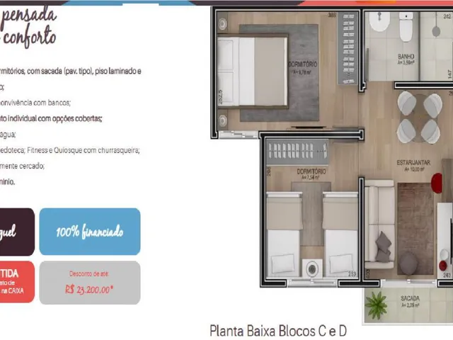 Imagem 4: Apartamento com 2 Dormitorio(s) localizado(a) no bairro São Virgilio em Caxias do Sul