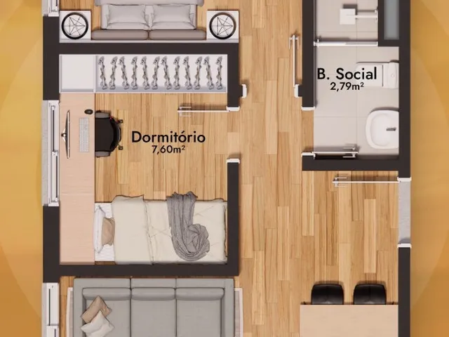 Imagem 6: Comodoro Apartamento com 2 dormitórios