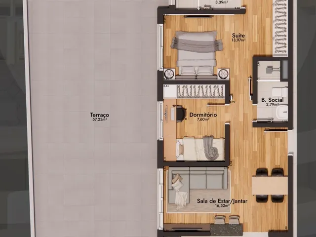 Imagem 9: Comodoro Apartamento com 2 dormitórios