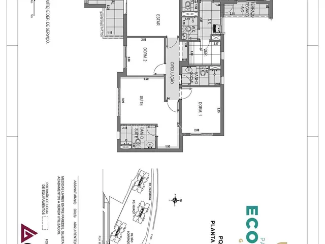 Imagem 13: Apartamento a venda de 3 quartos sendo 1 suíte, 113m2, churrasqueira, face Leste, Andar