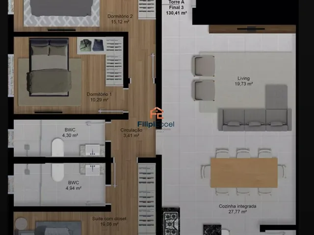 Imagem 14: Apartamento Alto Padrão Donatello - Torre A - Final 03