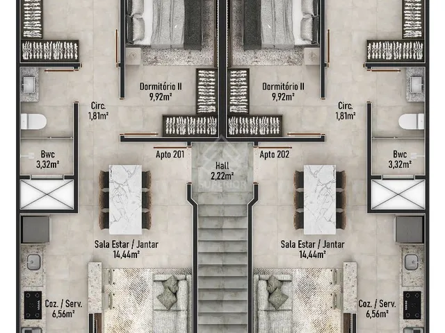Imagem 3: Apartamento 2 dormitórios em construção