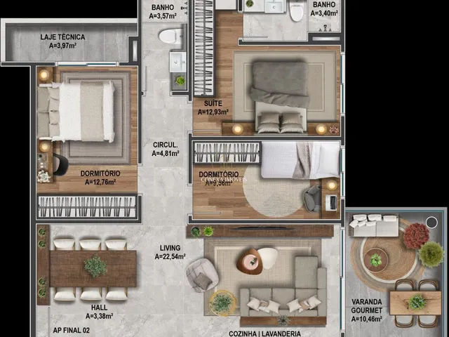 Imagem 6: Apartamento Legacy Residence em Ivoti | 2 Dormitórios (1 Suíte) | Elevador