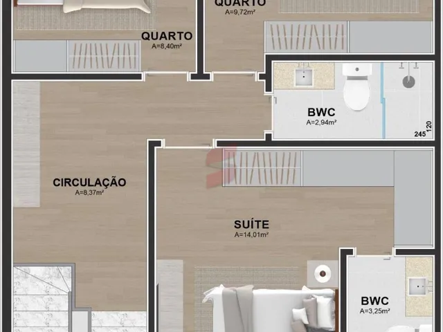 Imagem 7: SOBRADO com 3 dormitórios à venda com 115m² por R$ 789.000,00 no bairro Cajuru