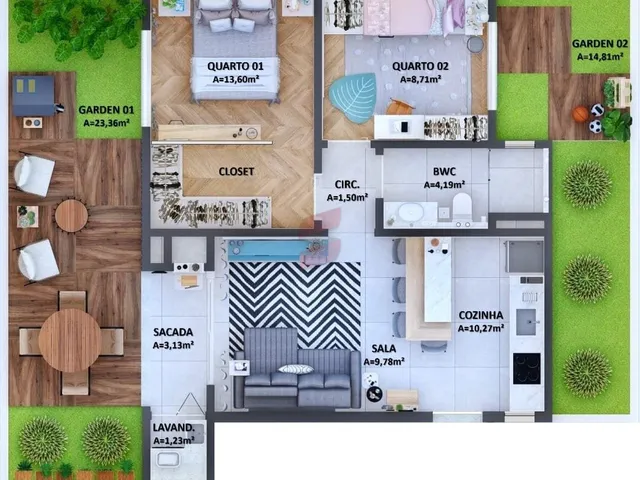Imagem 8: APARTAMENTO com 2 dormitórios à venda com 71.55m² por R$ 359.000,00 no bairro Atuba