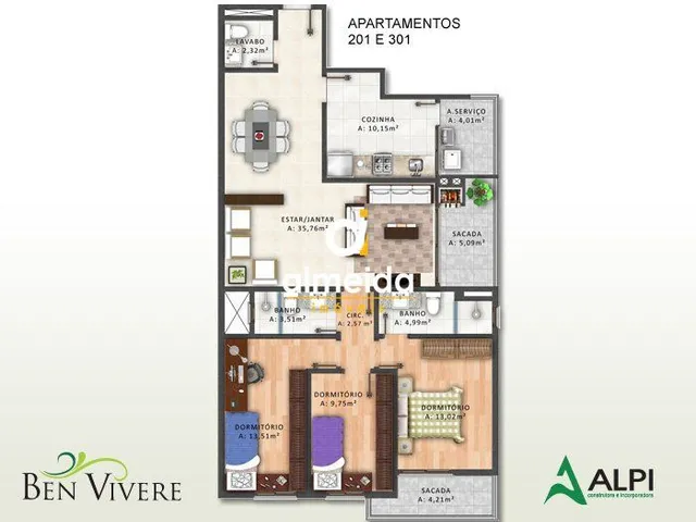Imagem 2: MARAVILHOSO APARTAMENTO 3D NOSSA SENHORA DE LOURDES