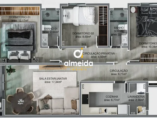 Imagem 2: APARTAMENTO RESIDENCIAL NOVO 3 DORMITÓRIOS PARA MORAR