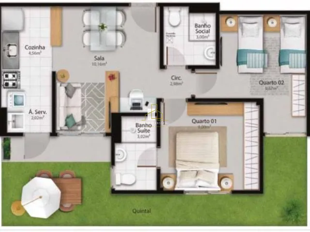 Imagem 14: Oportunidade única: Apartamento à venda em Porto Canoa, Serra-ES! 2 quartos, 1 suíte
