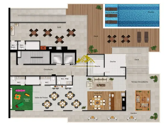 Imagem 2: Apartamento com 3 dormitórios à venda, 95 m² por R$ 862.830,00 - Alphaville Jacuhy