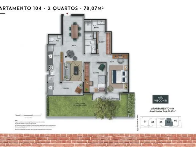 Imagem 4: Villa Visconti Apartamento com 2 dormitórios