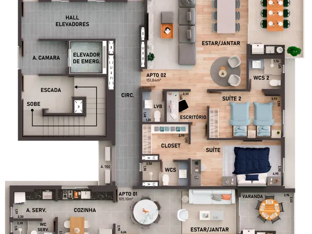 Imagem 7: Sens Apartamento com 3 dormitórios