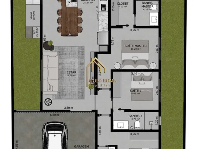 Imagem 2: Casa Térrea Nova à Venda – Condomínio Brisas Horizontal