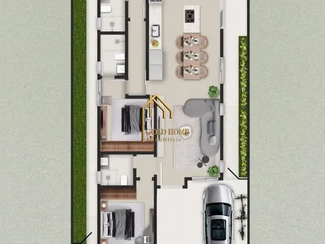 Imagem 13: ? CASA TÉRREA NEOCLÁSSICA- FLORAIS CHAPADA