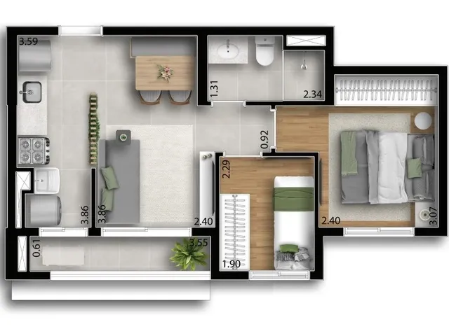 Imagem 8: MOB Apartments Apartamento com 2 dormitórios