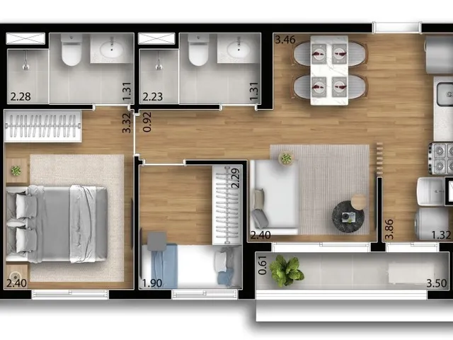 Imagem 9: MOB Apartments Apartamento com 2 dormitórios