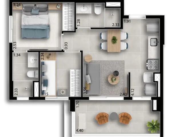 Imagem 10: MOB Apartments Apartamento com 2 dormitórios