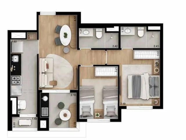 Imagem 4: Yara por Dubai Apartamento com 2 dormitórios