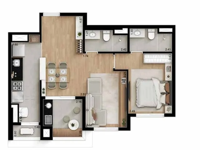 Imagem 5: Yara por Dubai Apartamento com 2 dormitórios