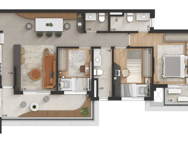 Imagem 4: Apartamento à venda no bairro Jardim Tupanci - Barueri/SP