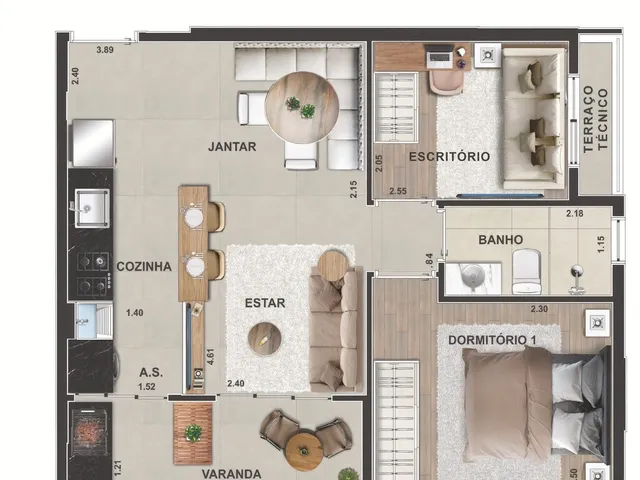Imagem 4: Videre Apartamento com 2 dormitórios