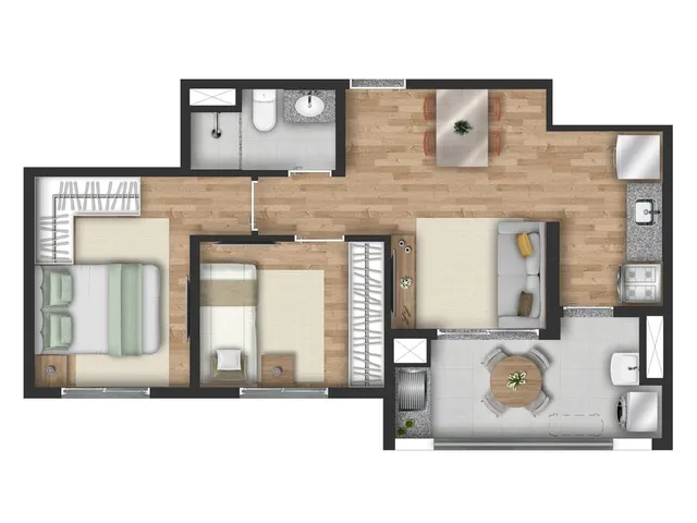Imagem 3: Bios Veleiros Apartamento com 2 dormitórios
