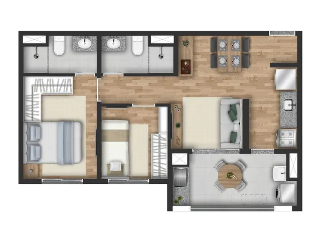 Imagem 4: Bios Veleiros Apartamento com 2 dormitórios