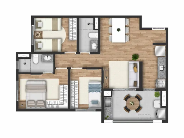Imagem 6: Bios Veleiros Apartamento com 2 dormitórios