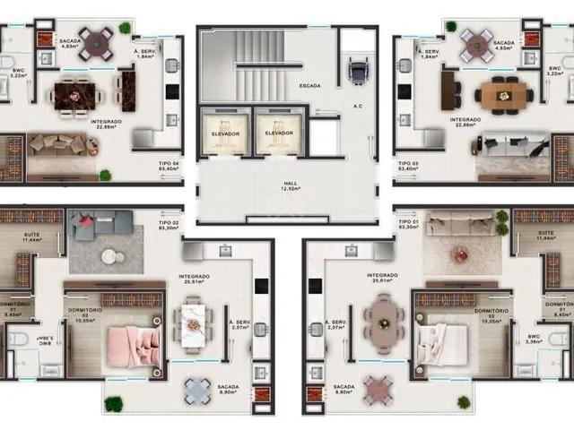 Imagem 4: Apartamento com 2 Dormitórios (1 Suíte) no Bairro São Judas – Itajaí