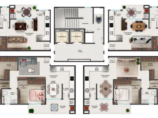 Imagem 4: Apartamento com 2 Dormitórios (1 Suíte) no Bairro São Judas – Itajaí