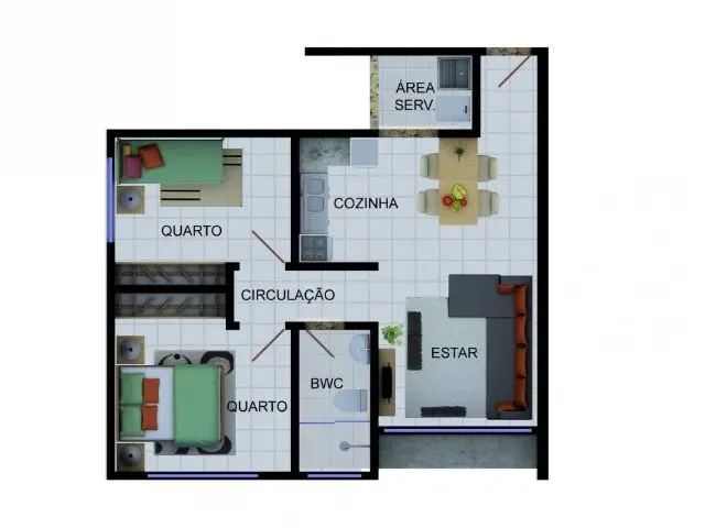 Imagem 4: Vendo Apartamento Mobiliado - 2 Quartos - Jd. Alvorada 3